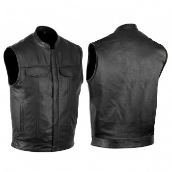  SOA Men's Motorcycle Club Leather Vest 
