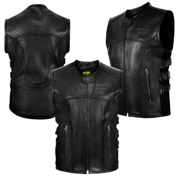 Armor Biker Leather Vest for Men