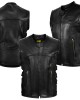 Armor Biker Leather Vest for Men
