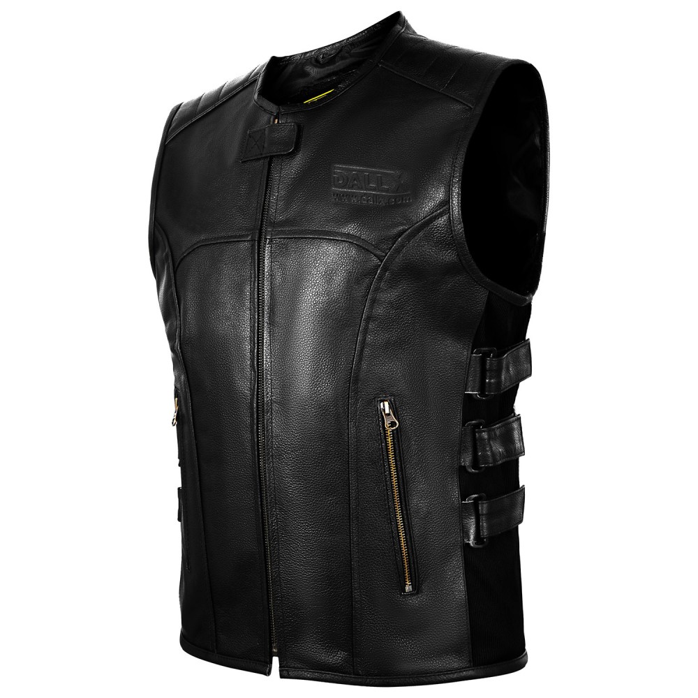 Armor Biker Leather Vest for Men